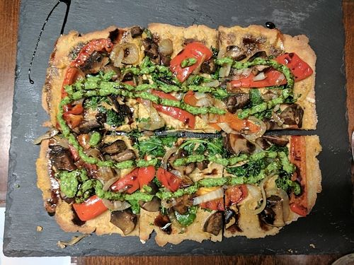 flat bread (dinner menu) at Plant Food Supper Club in Idyllwild