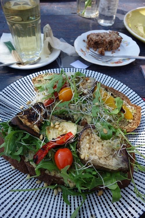 Bread+Hummus
(ups, forgot to take the picture immediately after receiving it  XD) at ROOS Taste and Smile in Leiden