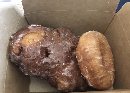 Apple fritter and donut   at The Southern V in Nashville