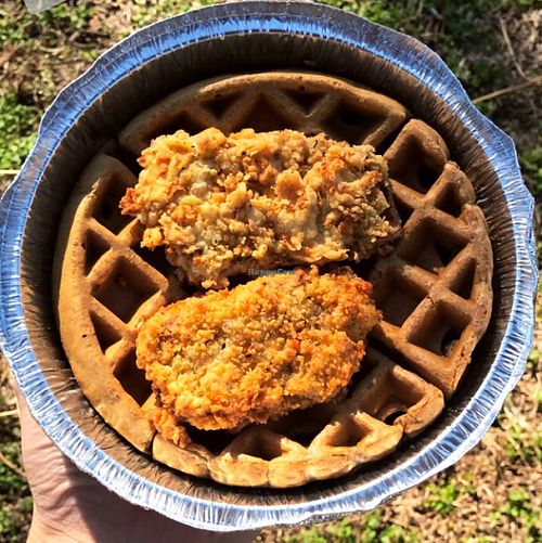vegan chickn n waffles at The Southern V in Nashville