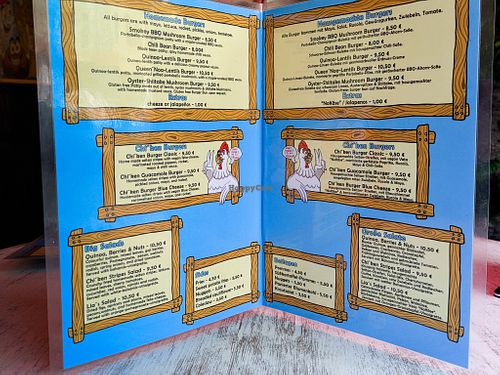 Menu page at Lia's Kitchen at Lia's Kitchen in Berlin