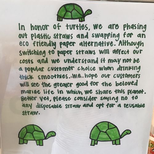 Eco-conscious  at Acai Express in Cocoa Beach