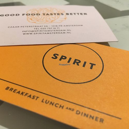 business card  at Spirit in Amsterdam