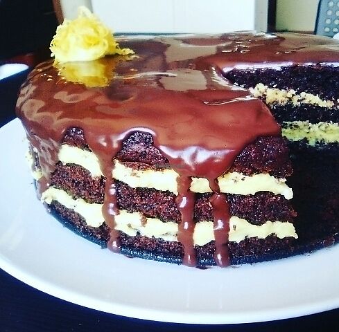 choco & lemon cake at La Ola Verde in Lanzarote