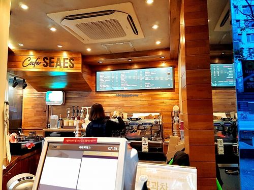 Soy lattes available at Cafe Seaes - 카페씨에스 in Seoul