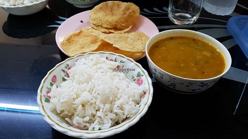 Thali set, vegan version at Sweet Indian-Nepali Restaurant in Yangon