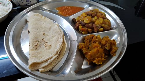 Thali set, vegan version at Sweet Indian-Nepali Restaurant in Yangon