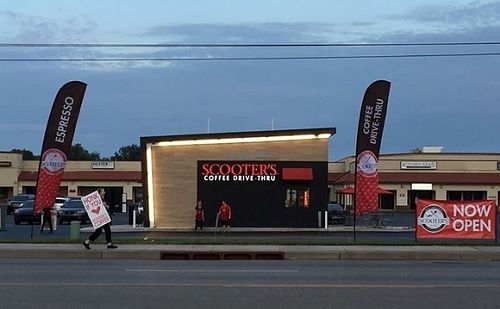  6954 s Lewis ave  at Scooters Coffee in Tulsa