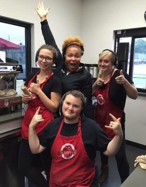 Your local scooters baristas!  at Scooters Coffee in Tulsa