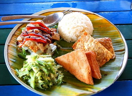 Gado-gado is otherwise vegan dish, but ask it without egg.  at Bale Sampan in 