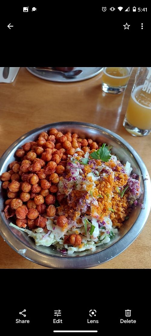 Hawaiian bowl with chickpeas at Aslan Brewing Company in Bellingham