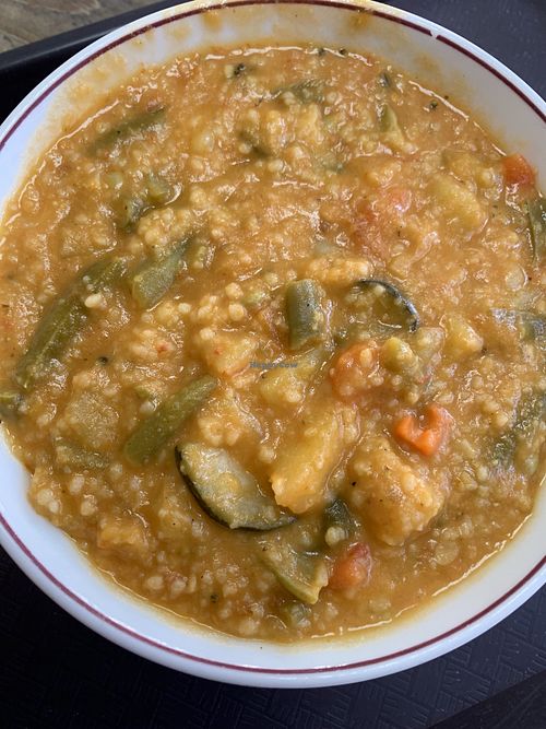 Gemüse-Kokos-Curry mit Couscous at Suppen Fabrik in Muenster