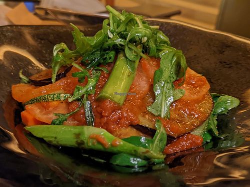 Lasagne has no noodles and no cheese replacement at Restaurant Ballestas in Paracas