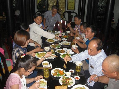 NGU HA SOLE DESTINATION GROUP at Ngu Ha Garden Vegetarian Restaurant in Hue