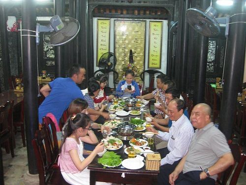 NGU HA SOLE DESTINATION GROUP at Ngu Ha Garden Vegetarian Restaurant in Hue