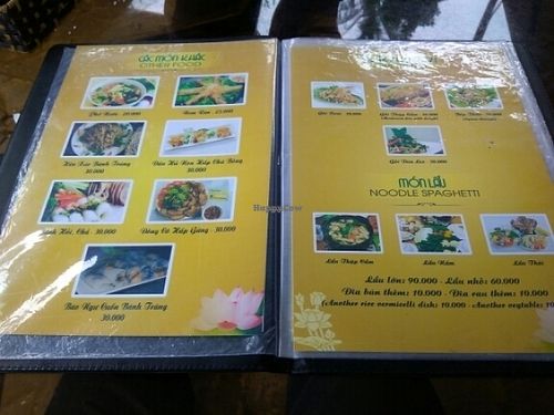 Menu 2 at Ngu Ha Garden Vegetarian Restaurant in Hue