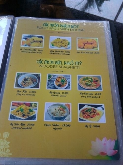 Menu 3 at Ngu Ha Garden Vegetarian Restaurant in Hue