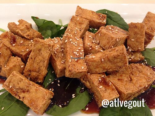 sesame tofu  at VeGreen in Duluth