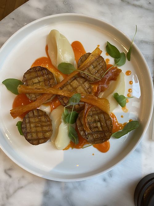 Oyster mushroom scallops at Plants by Deliciously Ella in London