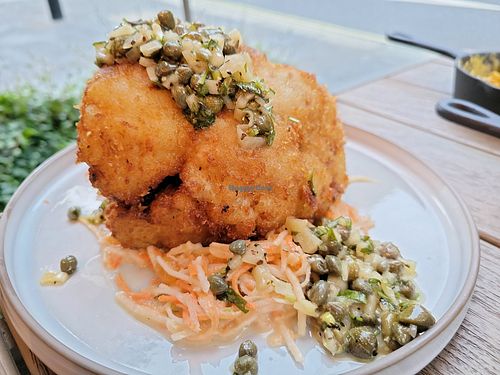 Cauliflower Schnitzel at Plants by Deliciously Ella in London
