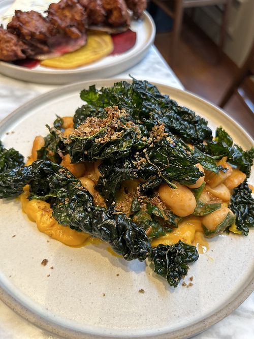 Butter beans and kale   at Plants by Deliciously Ella in London