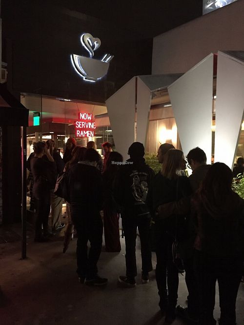 Line out of the door at Tatsu Ramen - Melrose in Los Angeles