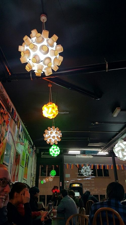 groovy lighting at Fuckoffee in South East London