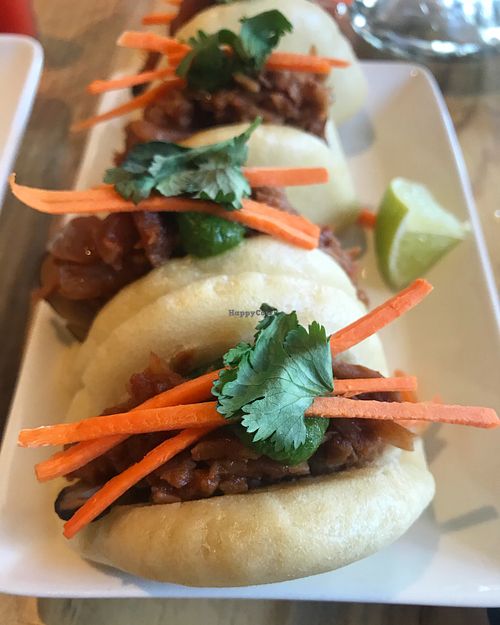 Jackfruit steam buns at The Arbor in Vancouver
