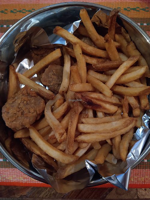 Nuggets and fries box at Kal'ish in Chicago