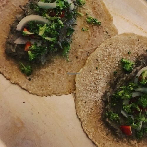 Babaganoough w/ veggies wrapped in yuca grain free wrap  at SUKA in San Juan