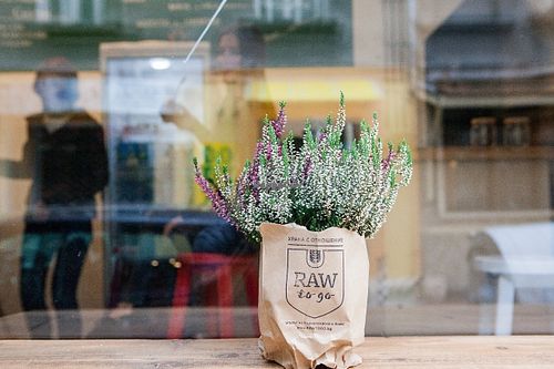 Exterior - outdoor seats available. at Raw To Go in Sofia