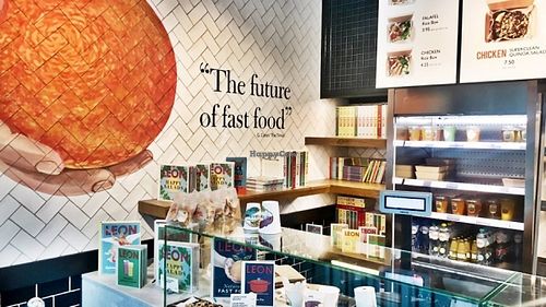 Cookbooks also on sale at AMS - LEON in Schiphol