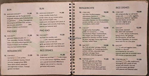 Menu page at QB Vegan at QB Vegan in Berlin