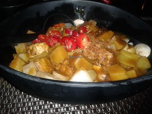 Vegetable curry with udon noodles at Nippon Kitchen in Glasgow