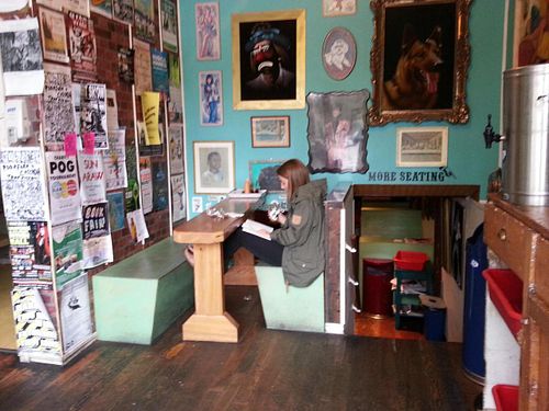 Inside at Budgies Burritos in Vancouver