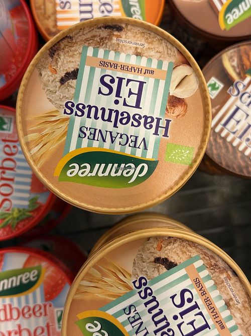 vegan hazelnut ice cream  💕  at denn's Biomarkt in Chemnitz