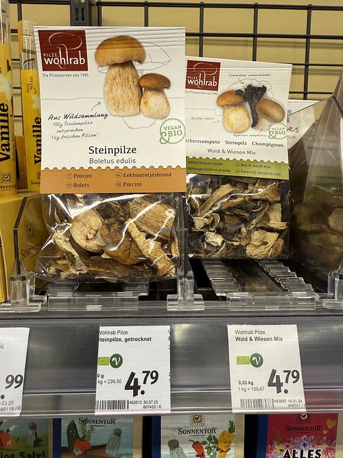 mushrooms  at denn's Biomarkt in Chemnitz