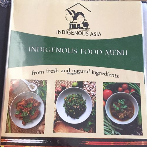 menu cover at INA House in Chiang Mai