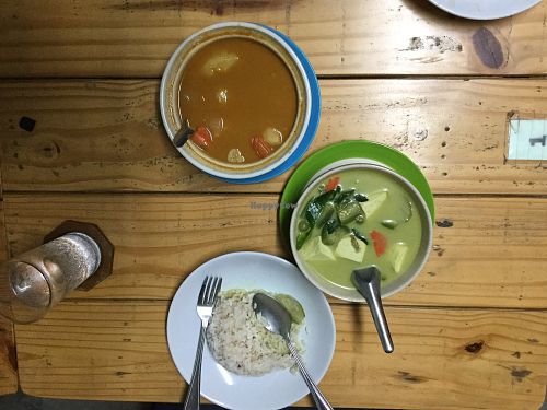 massaman & green curries at INA House in Chiang Mai
