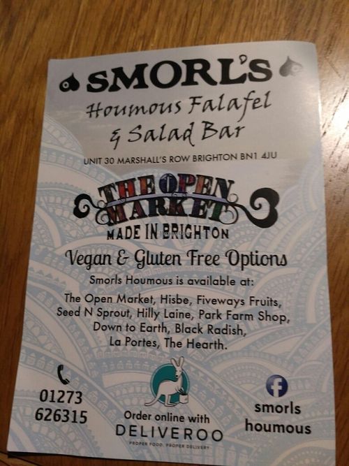 flyer  at Smorl's in Brighton