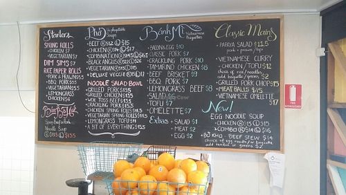 wall menu at Cafe O Mai in Annerley