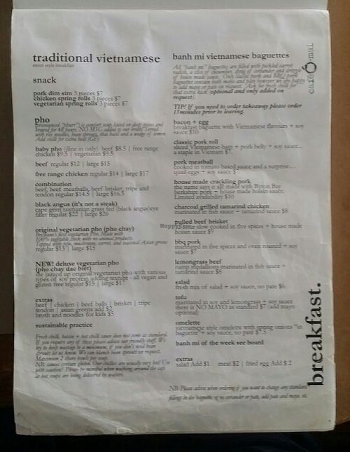 breakfast menu 2 at Cafe O Mai in Annerley