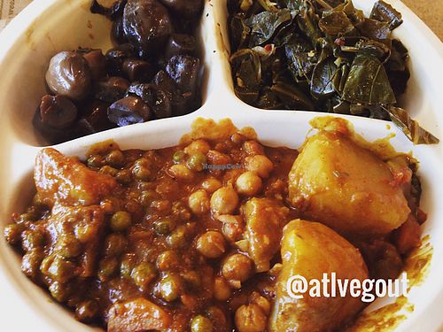 spicy collards, mushrooms and Indian  at Whole Foods Market in Duluth