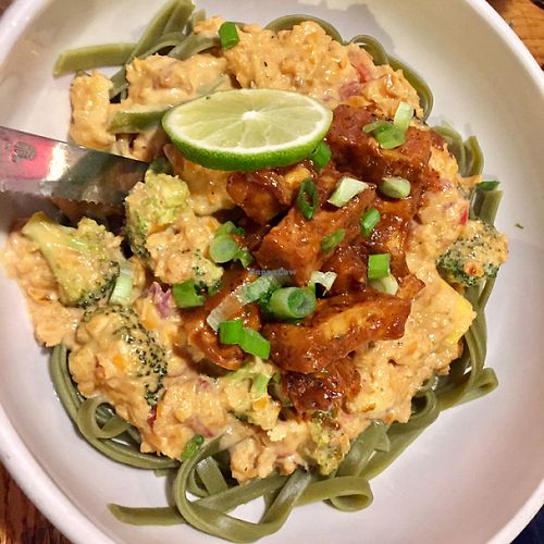 ";Negril Nights"; (vegan option) by Chef Corey.  at Nine Mile West in Asheville