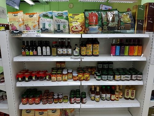 neat display of healthier options for sauces and condiments at Origin Mart in North Singapore