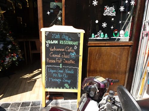 Great to see Vegan word at Minh Chay - Hang Gai in Hanoi