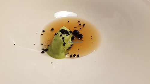 Tzatziki ice cream with olives and tea at ONA in Ares