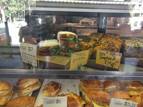 Today's vegan selection  at Suffolk Park Bakery in Suffolk Park