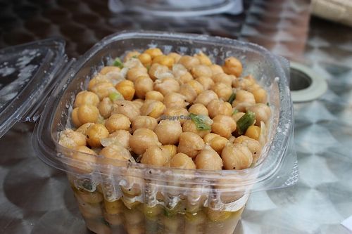 Cold marinated chickpea salad at Greens and Grains in Galloway