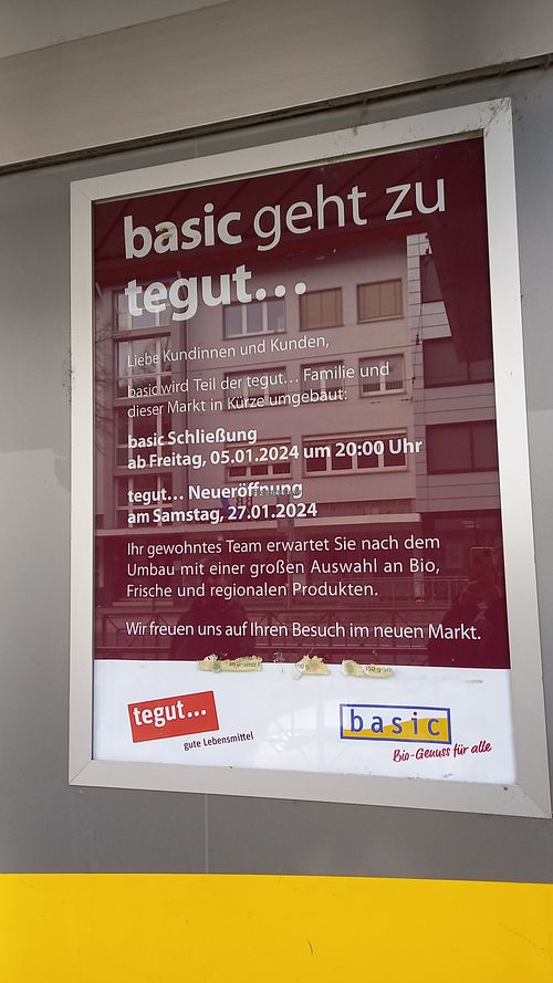 basic wird zu tegut at Basic in Mannheim